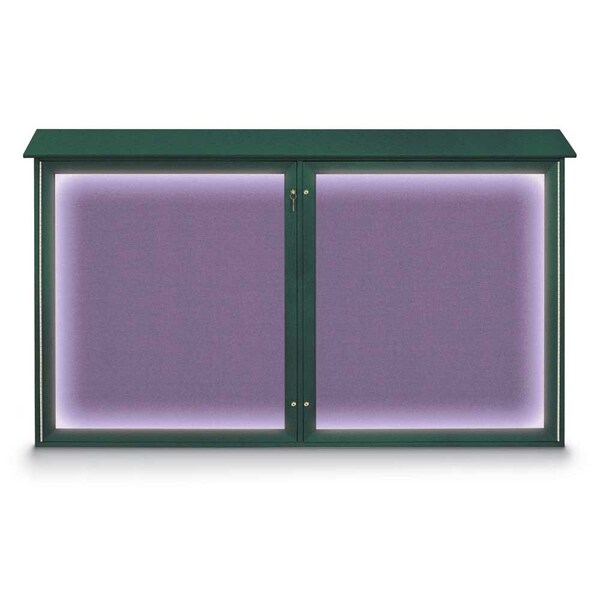 Sliding Door Wood Corkboard, 96"x36", Waln, UV9006OCS-WALNUT-CLOUD